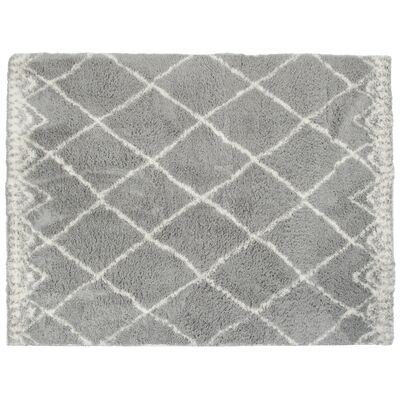 Dywan Light Nano 160 x 235 cm romby biało-szare 5571/GY6-E