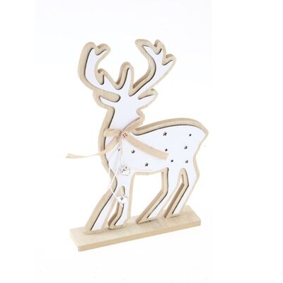 Figurka drewniana renifer 18 x 4,5 x 29 cm mix