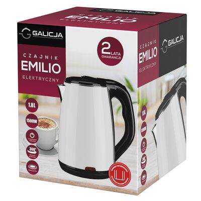 Czajnik elektryczny EMILIO 1,8 l biały