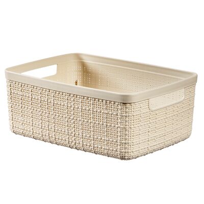 Koszyk prostokątny JUTE 5 l krem