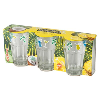Szklanka wysoka TROPIC 380 ml 3 sztuki