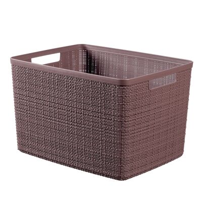 Koszyk prostokątny JUTE 20 l brąz/fiolet