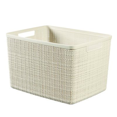 Koszyk prostokątny JUTE 20 l krem
