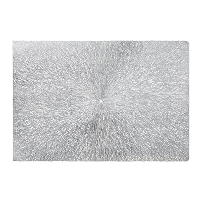 Mata stołowa prostokątna PVC AM-GLAMOUR 30 x 45 cm srebrna