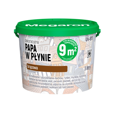 Papa dekoracyjna w płynie Megaron Uv-811 3 l brązowa