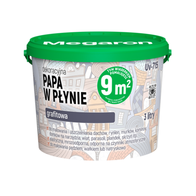 Papa dekoracyjna w płynie Megaron Uv-715 3 l grafitowa