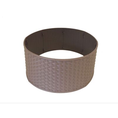 Osłona choinki plastic rattan brązowa