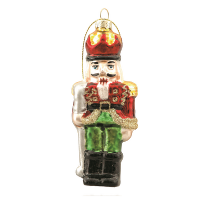 Zawieszka szklana Dziadek do orzechów 12,3 cm