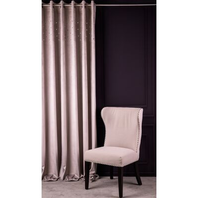 Zasłona Modern Chic 140 x 270 cm kryształki pudrowy różowy