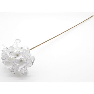 Hortensja welur 60 cm biały