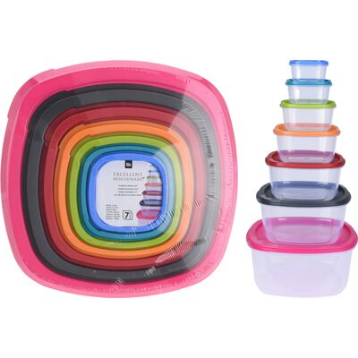 Pudełko magazynowe zestaw 7 sztuk 26,6 x 26,6 x 12,7 cm