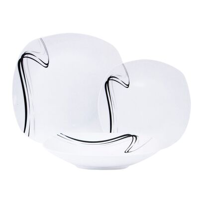 Komplet obiadowy 18 elementów 26,5/23/20 kwadratowy LILA