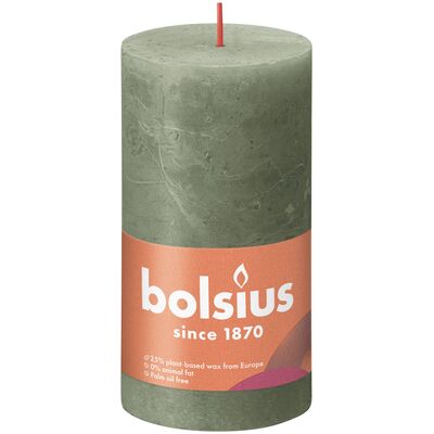 Świeca pieńkowa rustic 130 x 68 Zielona oliwka