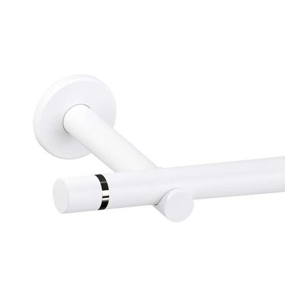 Karnisz pojedynczy Tokyo Easy I 19 mm 240 cm biały mat