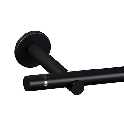 Karnisz pojedynczy Tokyo Easy I 19 mm 160 cm czarny mat