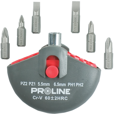 Zestaw końcówek z uchwytem magnetycznym 7 sztuk PROLINE