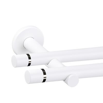 Karnisz podwójny Tokyo Easy II 19 mm 160 cm biały mat