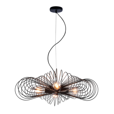 Lampa wisząca 4-płomienna Regina czarna