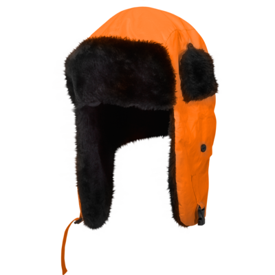 Czapka ocieplana uszanki pomarańczowa L102030S CE LAHTI PRO
