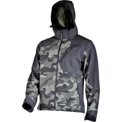 Kurtka softshell z kapturem moro zielono-czarna "S" CE LAHTI PRO