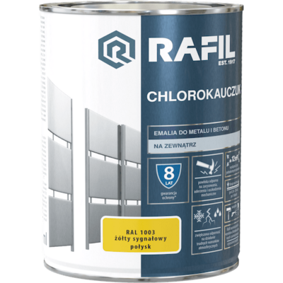 Emalia Chlorokauczukowa żółty sygnałowy 0,9 l RAFIL