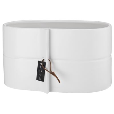 Osłonka ceramiczna ELIZA 22 x 1 cm biały