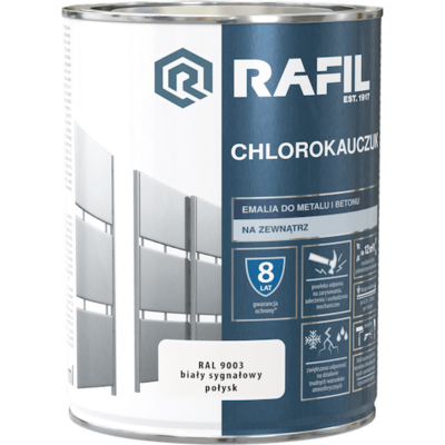 Emalia Chlorokauczukowa biały 0,9 l RAFIL
