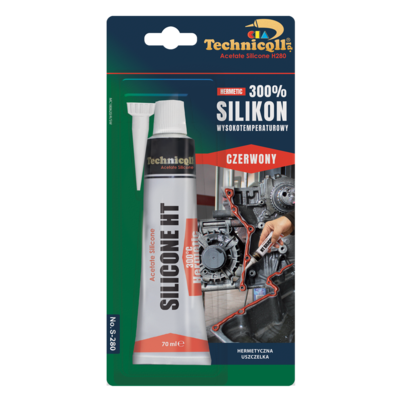 Silikon wysokotemperaturowy czerwony 70 ml