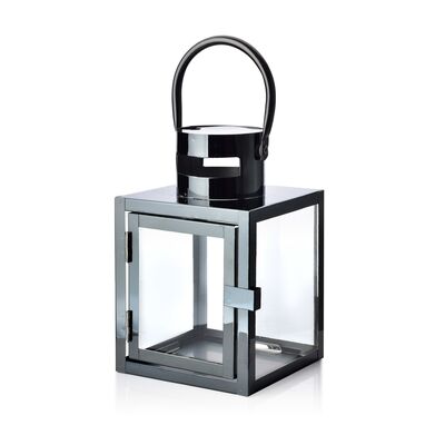 Latarnia LEONE BLACK 12 x 12 x 19 cm
