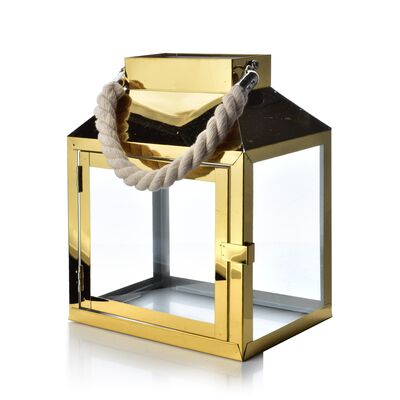 Latarnia LEONARDO GOLD 20 x 13,5 x h24,5 cm