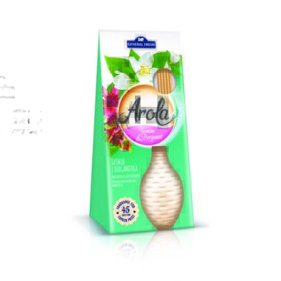 Patyczki zapachowe w wazoniku Arola 75 ml jaśmin i bergamotka General Fresh