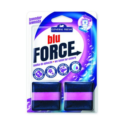 Kostka do spłuczki kwadrat, Blu Force 2 sztuki, 50 g x 2, lawenda, General Fresh