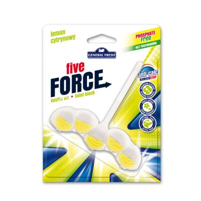Kostka WC, Five Force, 50 g, cytryna, General Fresh