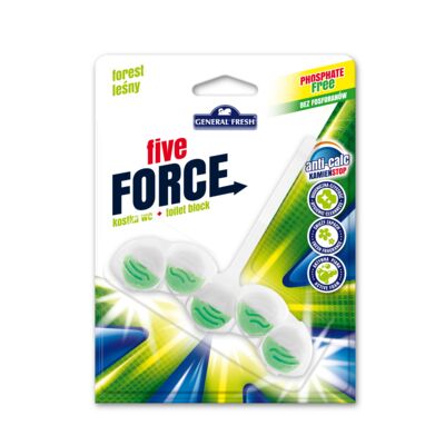 Kostka WC, Five Force, 50 g, las, General Fresh