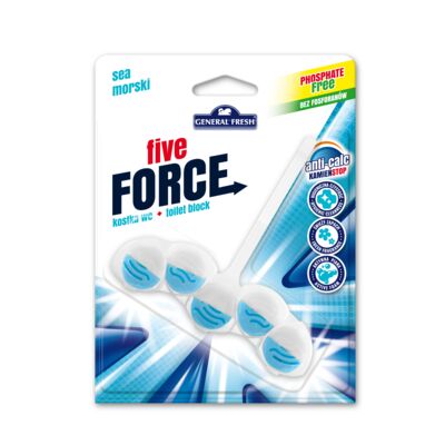Kostka WC, Five Force, 50 g, morze, General Fresh