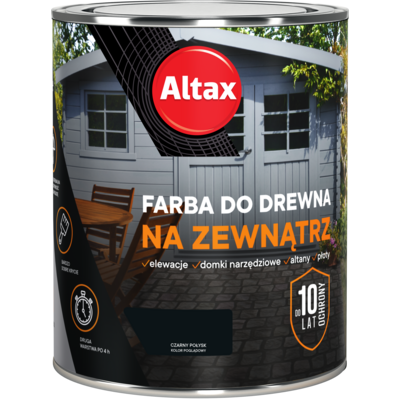 Farba do drewna na zewnątrz ALTAX 750 ml czarny połysk