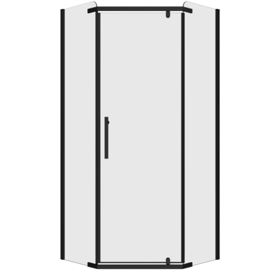Kabina prysznicowa RUBI BLACK 90 cm bez brodzika
