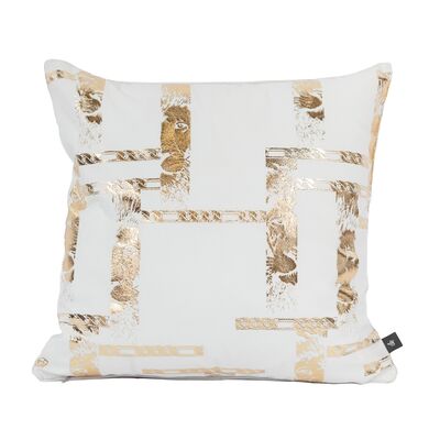 Poduszka King Of Chic Gold off white+ złoty 45 x 45 cm