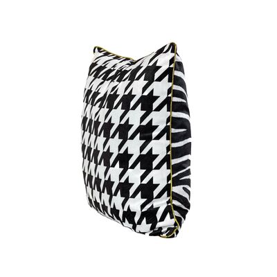 Poduszka Chic Obsession no.2 biało-czarna+złota obszywka 45 x 45 cm
