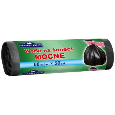 Worki na śmieci 60 l czarne General Fresh