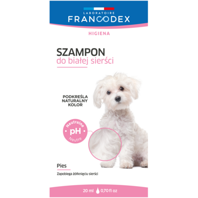 Szampon dla psów do białej sierści saszetka 20 ml FRANCODEX