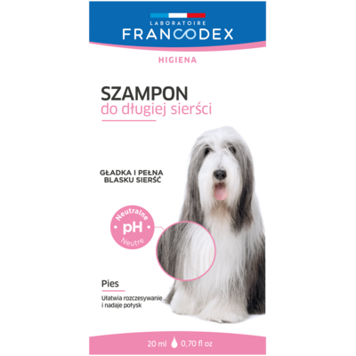 Szampon dla psów do długiej sierści saszetka 20 ml FRANCODEX