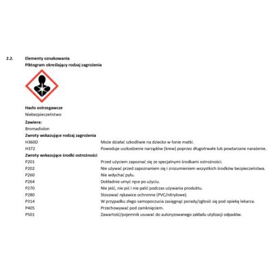 Granulat na myszy i szczury 10 kg BROS