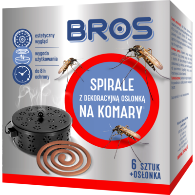 Spirale na komary z dekoracyjną osłonką stalową 6 szt. BROS