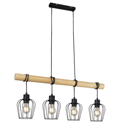 Lampa wisząca Fabian czarna E27