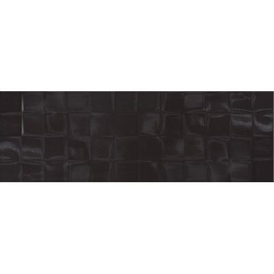 Płytka ścienna Simple Art. black połysk structure cubes 20 x 60 cm g1 Cersanit