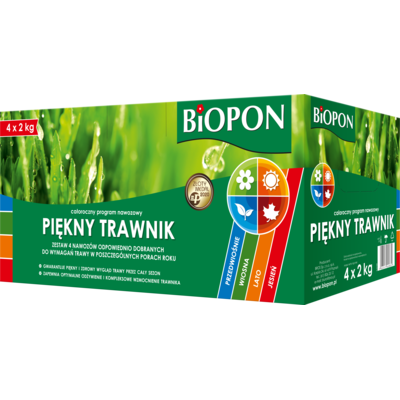 Nawóz granulowany Piękny Trawnik program roczny 4x2 kg Bopon
