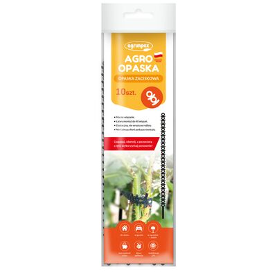 Agro opaska czarna 10 sztuk