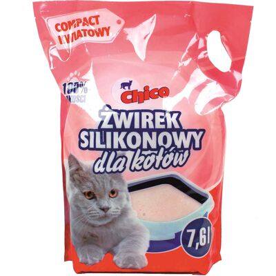 Żwirek silikonowy 7,6 l compact kwiatowy CHICO