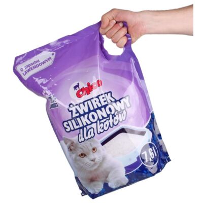 Żwirek silikonowy 7,6 l lawenda CHICO